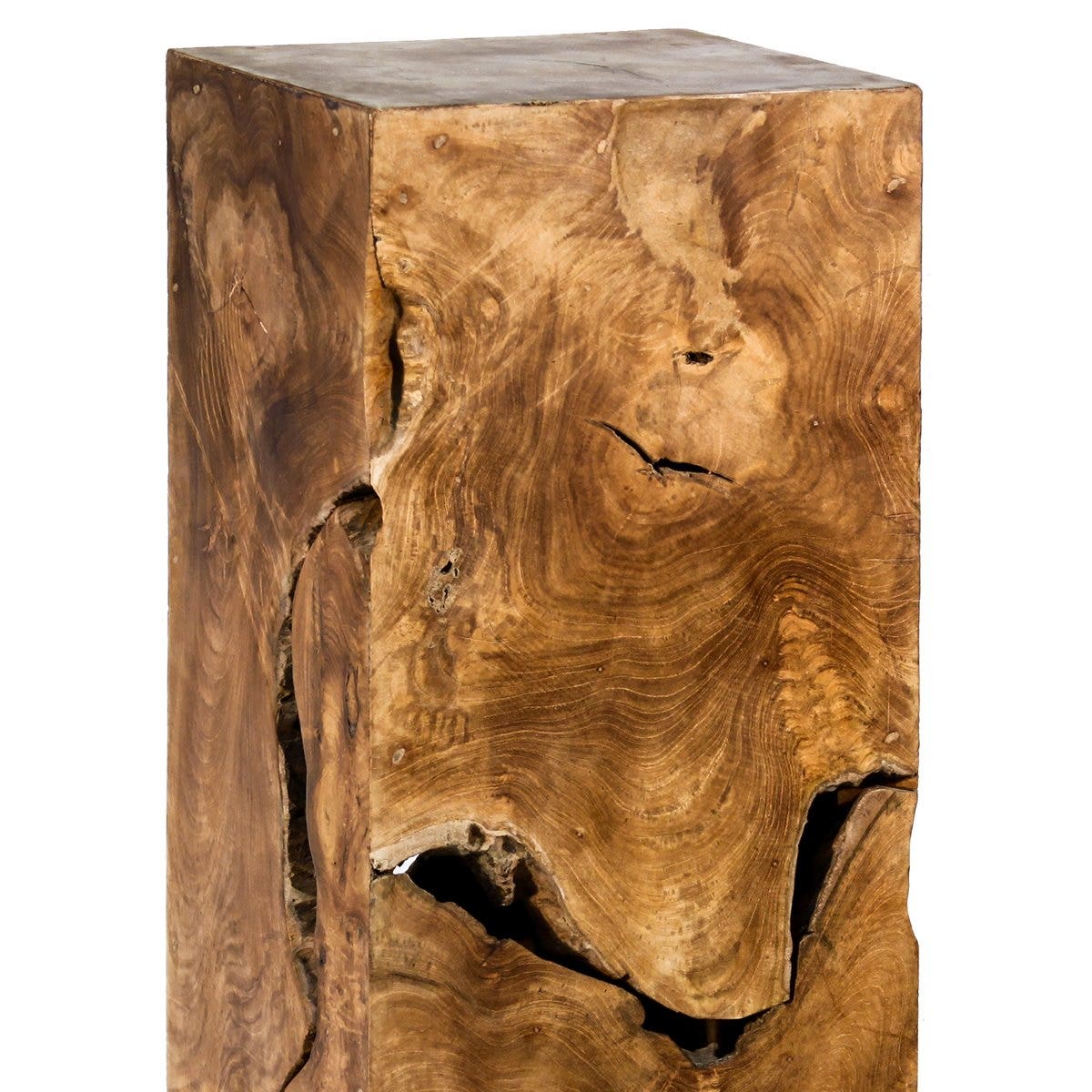 Teak Slice Pedestal, Large