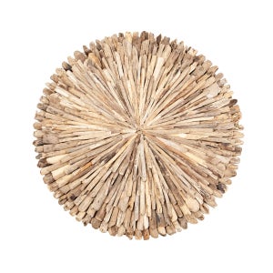 Natural Driftwood Wall Sculpture, Round - Large